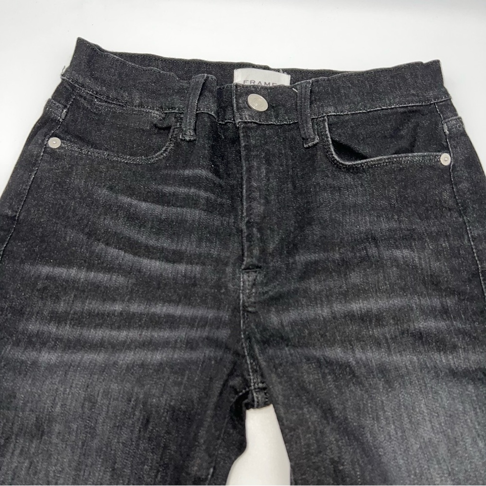 Frame Denim Black Straight Leg Jeans - Picture 8 of 11